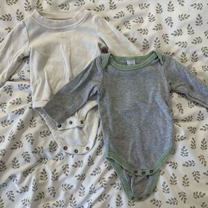 Cozy Kids One Piece Set - Gray and Cream